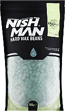 Wosk do depilacji - Nishman Hard Wax Beans Azulen — Zdjęcie N1