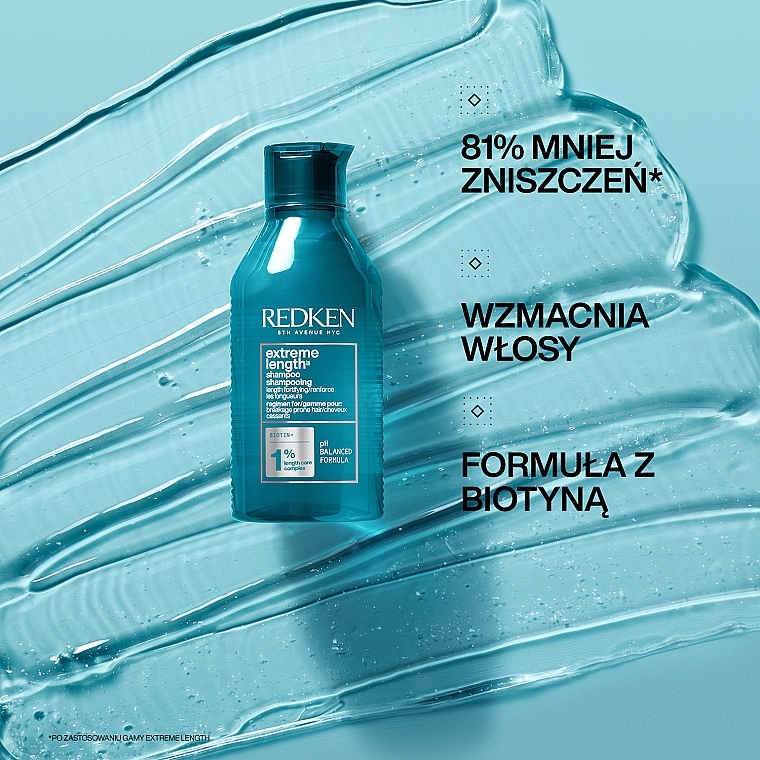 Wzmacniający szampon z biotyną - Redken Extreme Length Shampoo — Zdjęcie N2