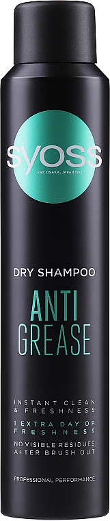 Suchy szampon do włosów przetłuszczających się - Syoss Anti-Grease Dry Shampoo