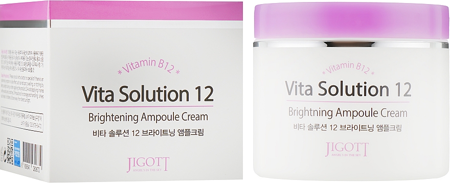 Krem w ampułkach poprawiający cerę z witaminą B 12 - Jigott Vita Solution 12 Brightening Ampoule Cream — Zdjęcie N1