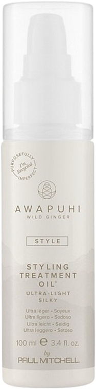 Olejek do włosów suchych - Paul Mitchell Awapuhi Wild Ginger Style Treatment Oil — Zdjęcie N1