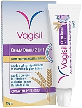 Kup Kojący krem do okolic intymnych z probiotykami z owsa - Vagisil 2 in 1 Daily Cream Calms and Prevents Intimate Discomfort