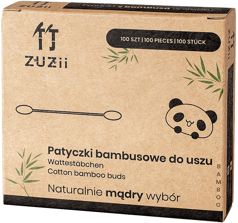 Patyczki bambusowe do uszu - Zuzii Bamboo Cotton Buds — Zdjęcie N1