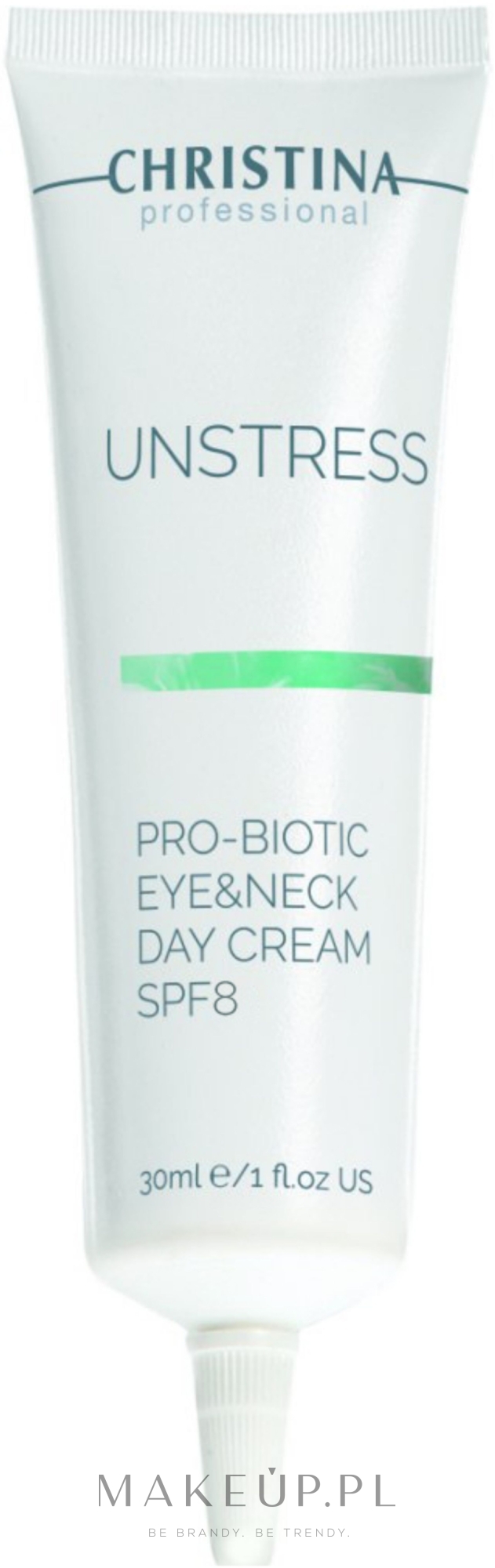 Probiotyczny krem na dzień do szyi i skóry wokół oczu - Christina Unstress Pro-Biotic Eye and Neck Day Cream — Zdjęcie 30 ml