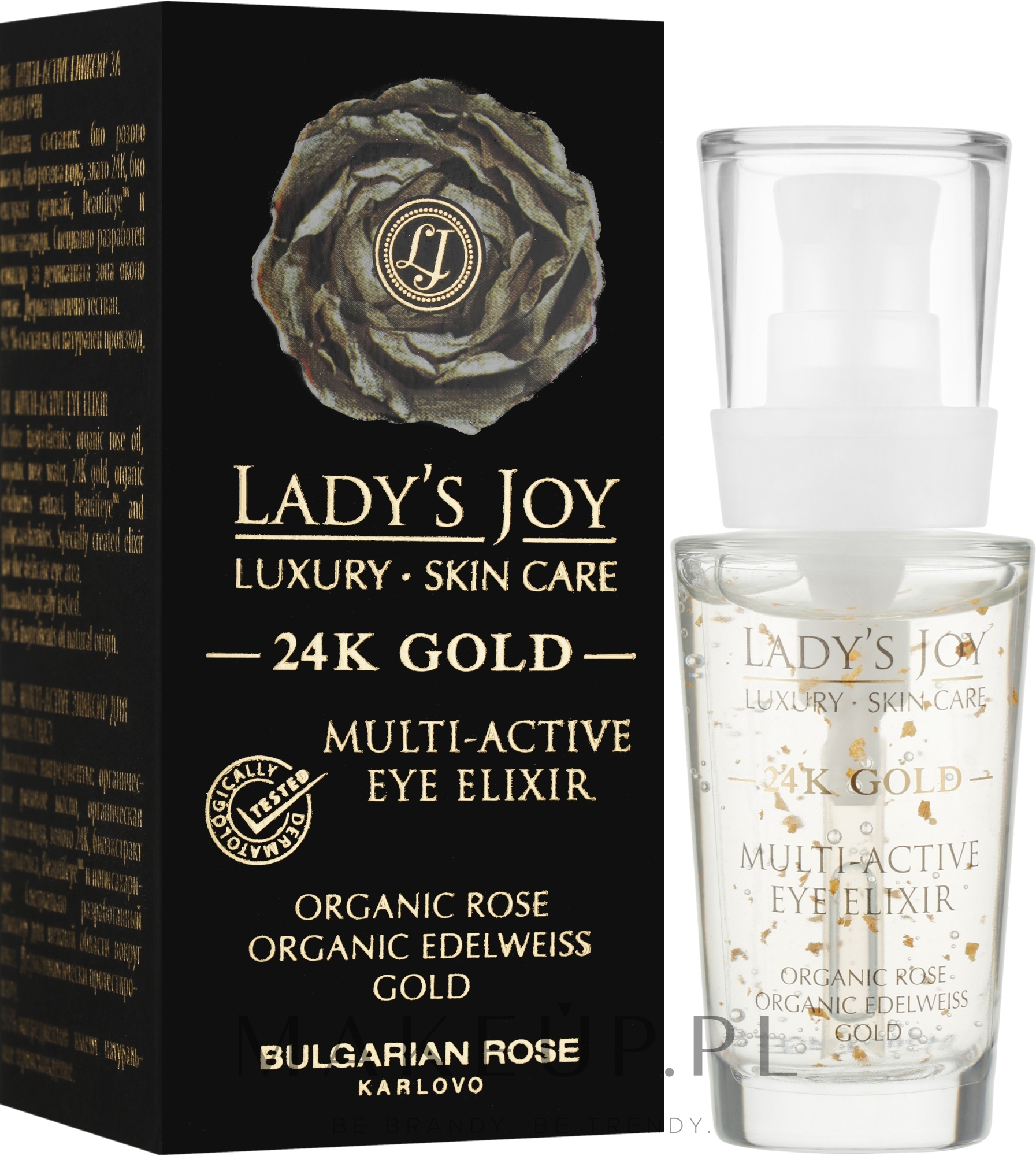 Przeciwstarzeniowy eliksir pod oczy - Bulgarian Rose Lady’s Joy Luxury 24K Gold Multi-Active Eye Elixir — Zdjęcie 30 ml