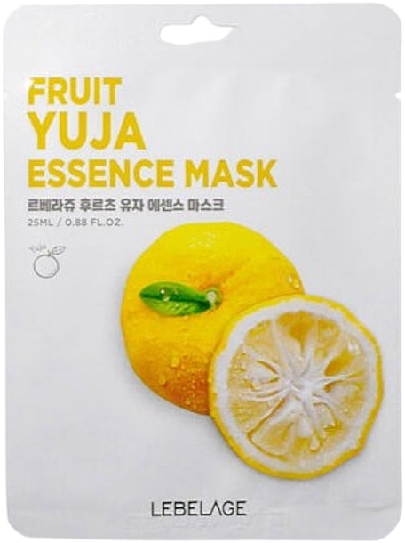 Maseczka do twarzy z ekstraktem z owoców yuzu - Lebelage Fruit Yuja Essence Mask  — Zdjęcie N1