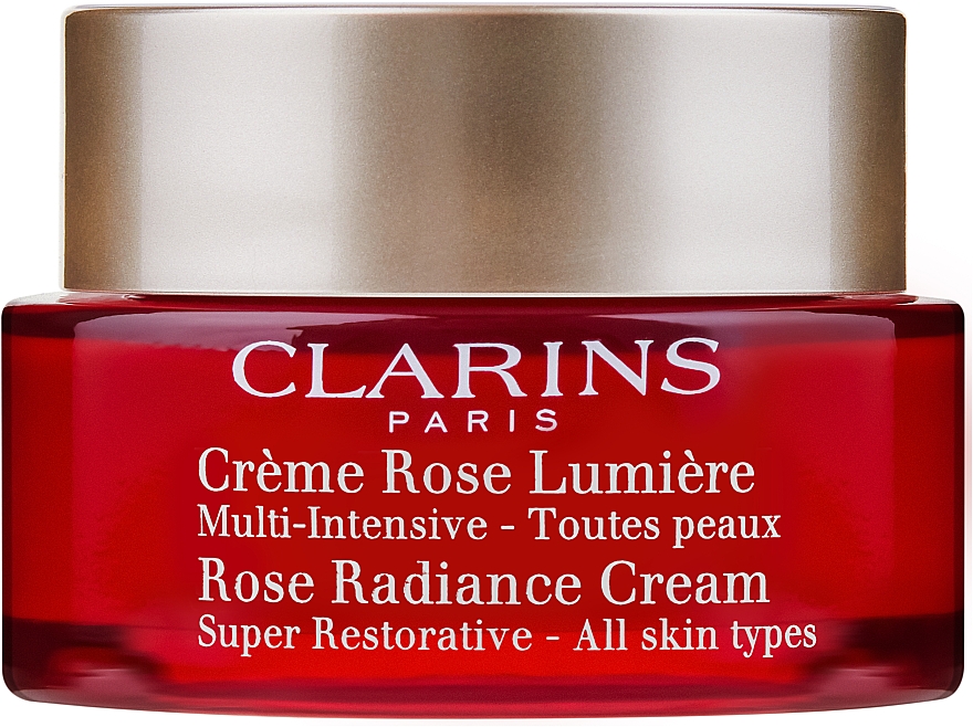 Rozświetlająco-regenerujący przeciwzmarszczkowy krem na dzień - Clarins Super Restorative Rose Radiance Cream — Zdjęcie N1