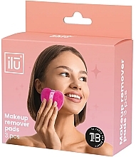 PRZECENA! Płatki do demakijażu, różowe - Ilu Makeup Remover Pads Hot Pink * — Zdjęcie N2