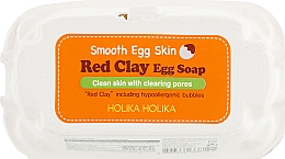 Mydełko kosmetyczne do twarzy Czerwona glinka - Holika Holika Red Clay Egg Soap — Zdjęcie N1