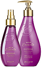 Zestaw - Avon Encanto Inspiring (lotion/250ml + spray/100ml) — Zdjęcie N1