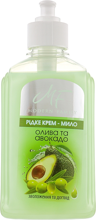 Kremowe mydło z oliwą z oliwek i awokado - Modern Family Olive And Avocado Cream-Soap — Zdjęcie N1