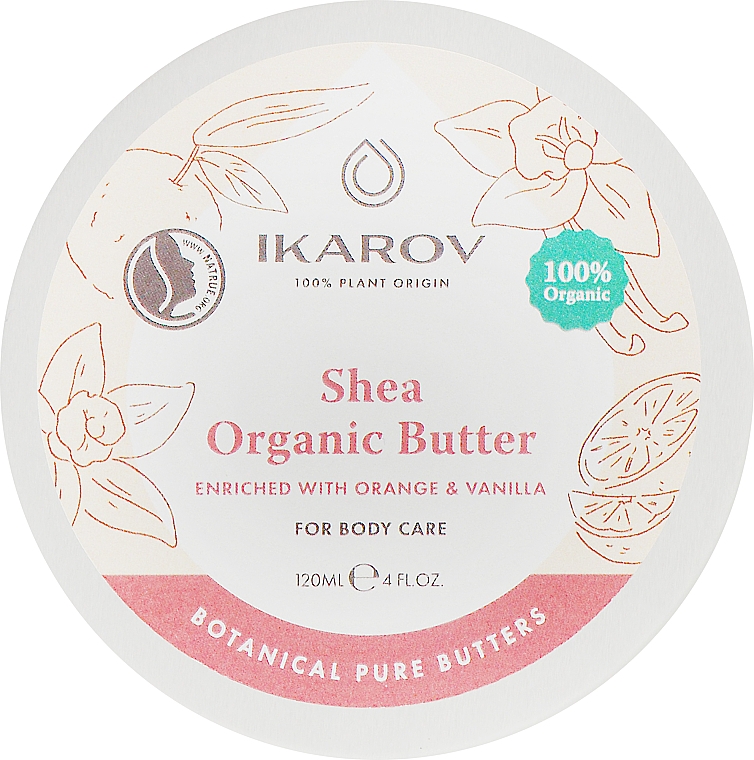 Organiczne masło shea wzbogacone pomarańczą i wanilią - Ikarov Shea Organic Butter