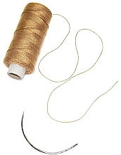 Nić do tworzenia warkoczy, beżowa - Balmain Paris Hair Couture SBW Thread 1 Weaving Needle Beige — Zdjęcie N1