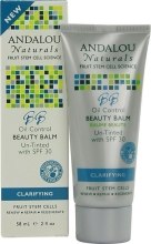 Kup Nawilżający kremowy balsam do twarzy SPF 30 - Andalou Naturals Oil Control Beauty Balm Un-Tinted With SPF 30