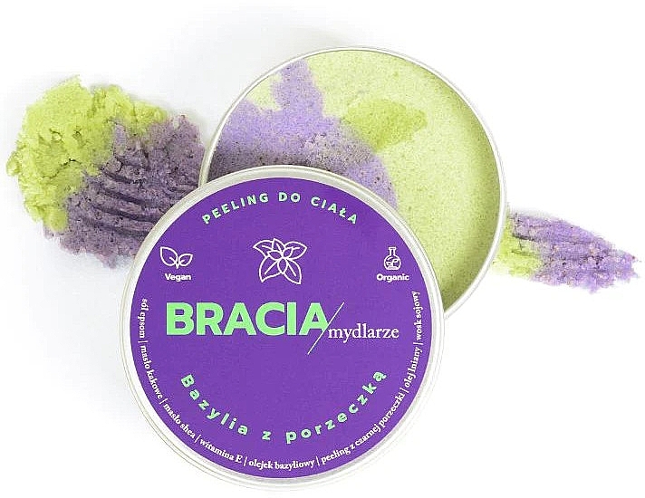 Peeling do ciała z bazylią i czerwoną porzeczką - Bracia Mydlarze Basil & Currant Salt Scrub — Zdjęcie N3