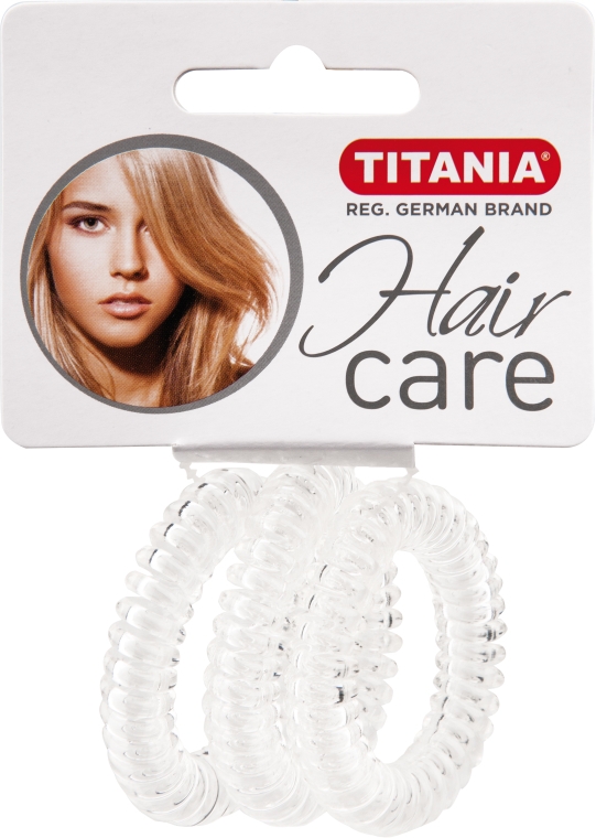 Gumka do włosów Anti Ziep (przezroczysta, śr. 4 cm, 3 szt.) - Titania — Zdjęcie N1