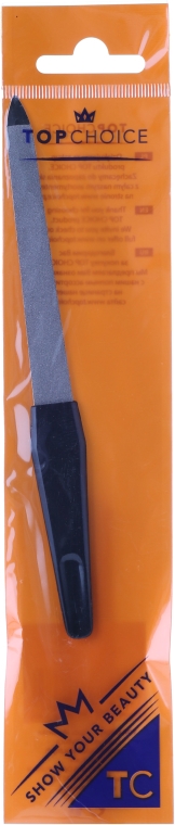 Pilnik szafirowy do paznokci 120/120, 15.5 cm, 7682, czarny - Top Choice — Zdjęcie N1