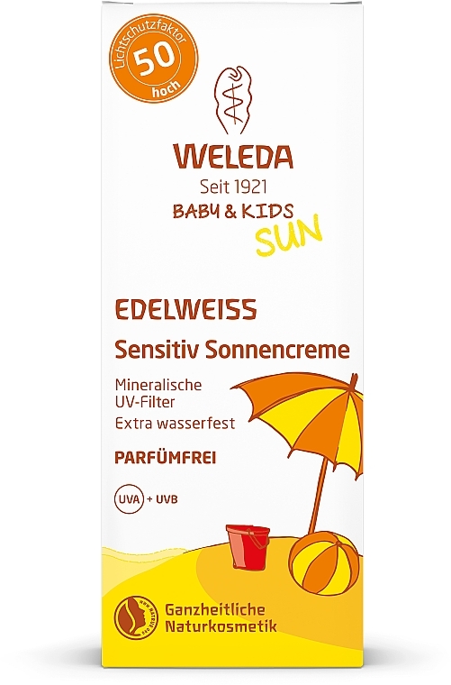 Krem do opalania dla dzieci SPF 50 - Weleda Edelweiss Baby & Kids Sun — Zdjęcie N2