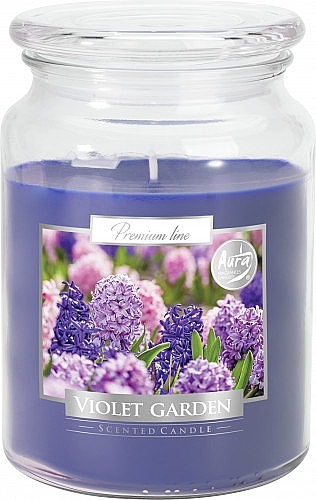 Świeca aromatyczna premium w szkle Violet Garden - Bispol Premium Line Scented Candle Violet Garden — Zdjęcie N1
