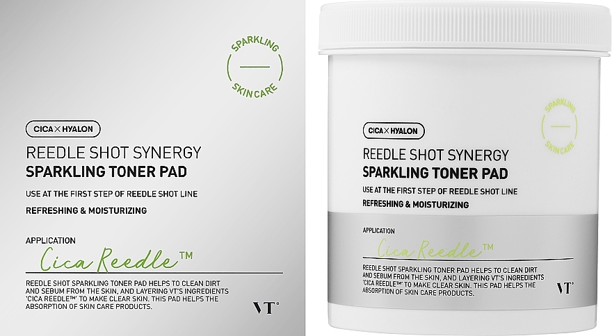 Wygładzające płatki do twarzy - VT Cosmetics Reedle Shot Synergy Sparkling Toner Pad — Zdjęcie N1