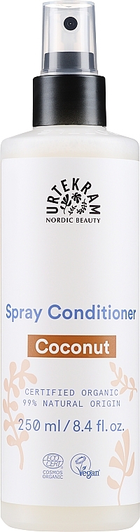 Organiczna nawilżająca odżywka w sprayu bez spłukiwania do włosów Kokos - Urtekram Coconut Spray Conditioner Leave In
