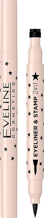 Eyeliner ze stemplem - Eveline Cosmetics Eyeliner & Stamp 2in1 — Zdjęcie N1