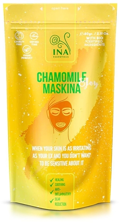 Glinkowa maseczka do twarzy z rumiankiem - Ina Essentials Chamomile Maskina — Zdjęcie N1