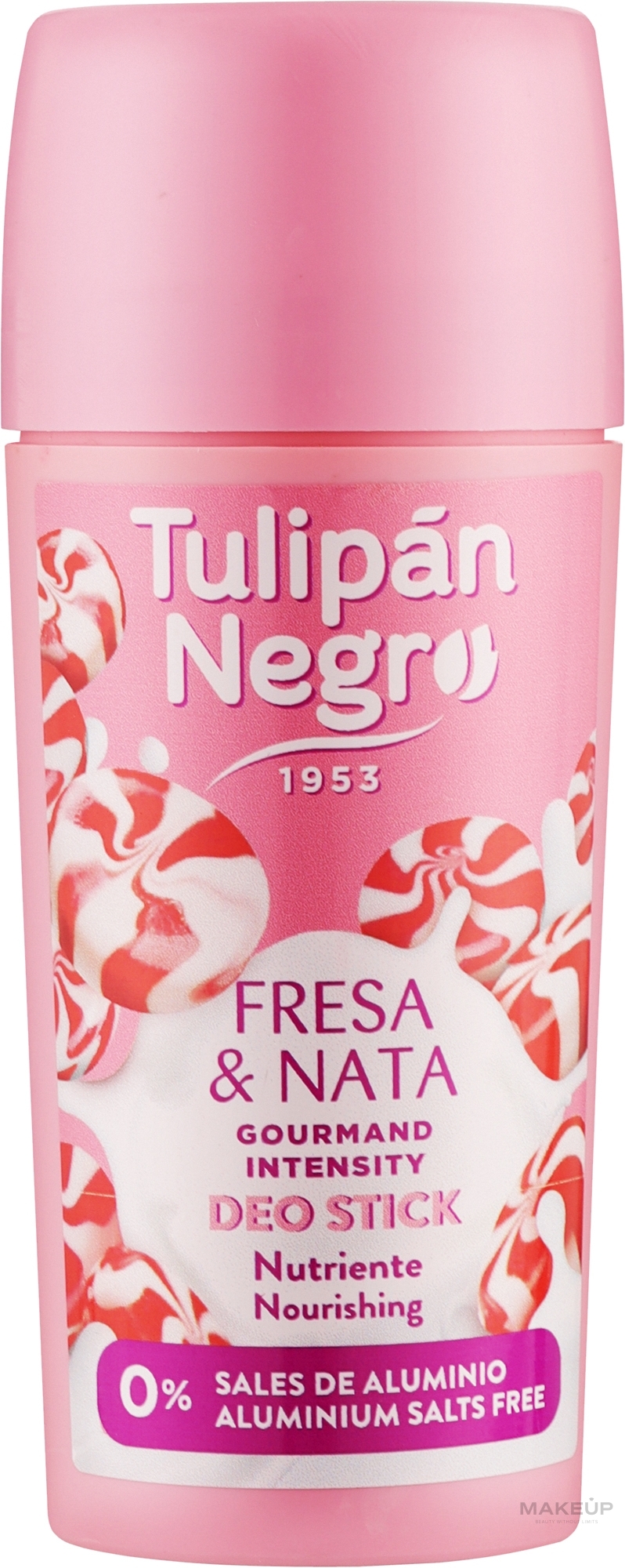 Dezodorant w sztyfcie Krem truskawkowy - Tulipan Negro Deo Stick — Zdjęcie 60 ml