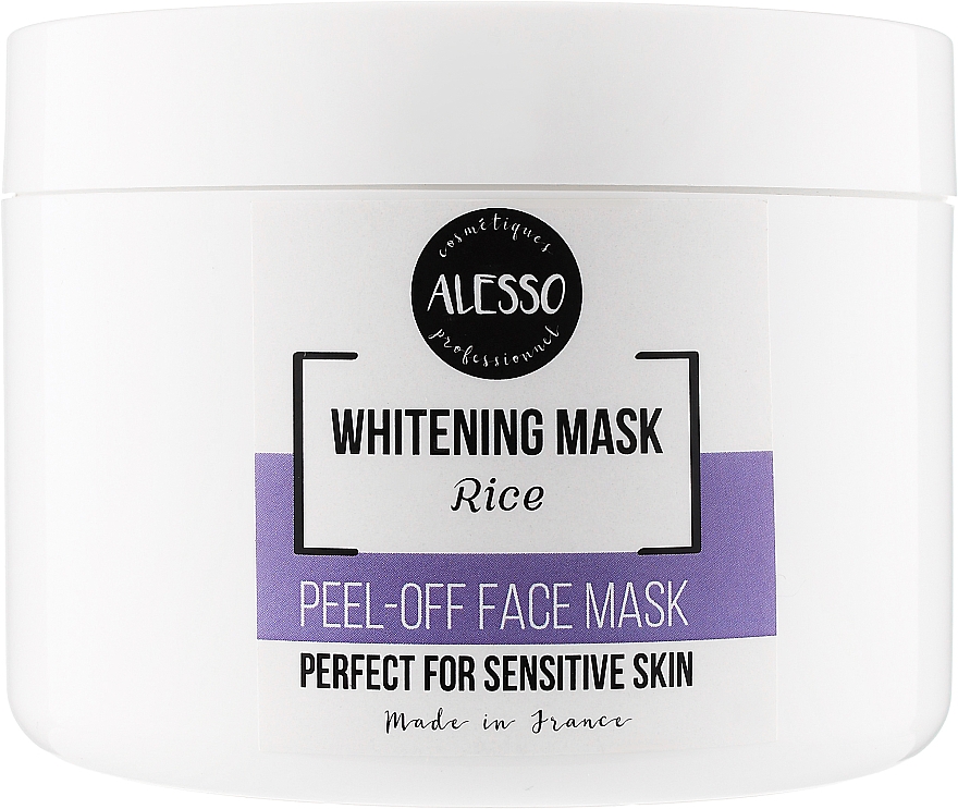 Wybielająca maska do twarzy Algi i ryż - Alesso Professionnel Alginate Luminous Rice Peel-Off Whitening Mask — Zdjęcie N1