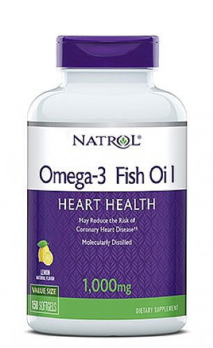 Olej rybny z kwasem Omega-3 w żelowych kapsułkach - Natrol Omega-3 Fish Oil — Zdjęcie N2