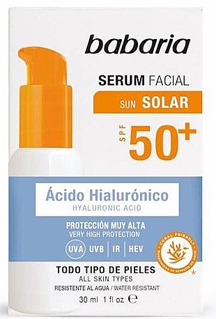 Serum do twarzy z filtrem przeciwsłonecznym - Babaria Serum Facial Sun Solar Spf 50  — Zdjęcie N1