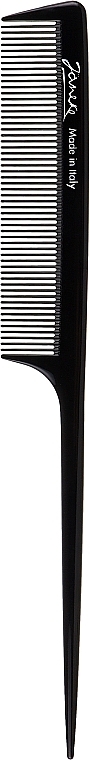 Grzebień ze szpikulcem, 21 cm, czarny - Janeke Professional Long Tail Comb — Zdjęcie N1