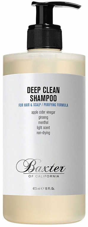 Wzmacniający szampon do włosów dla mężczyzn - Baxter of California Deep Clean Shampoo — Zdjęcie N1