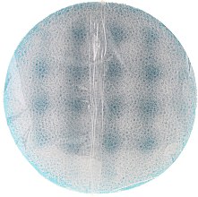 Okrągła masażowa gąbka do kąpieli, 98553, biało-niebieska - Cari — Zdjęcie N2