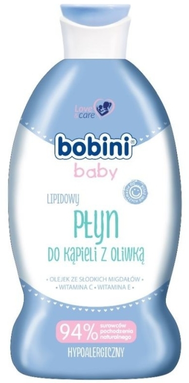 Lipidowy płyn do kąpieli z oliwką dla dzieci - Bobini — Zdjęcie N1