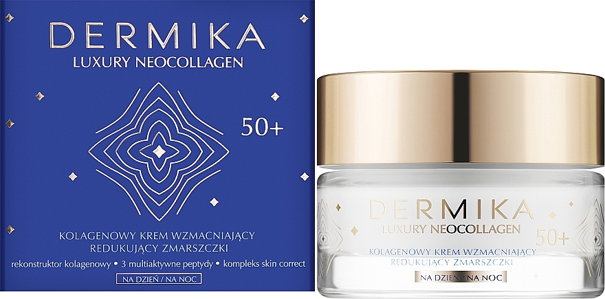 Wzmacniający krem do twarzy na noc 50+ - Dermika Neocollagen Cream +50 — Zdjęcie N2