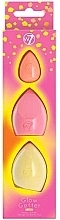 Zestaw gąbek do makijażu, 3 szt. - W7 Glow Getter Neon Beauty Sponge Trio — Zdjęcie N1