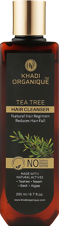 Naturalny szampon ajurwedyjski na łupież i wypadanie włosów Drzewo herbaciane - Khadi Organique Tea Tree Hair Cleanser — Zdjęcie N1