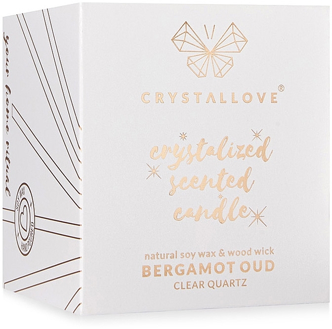 Świeca sojowa z kryształem skalnym i bergamotką oud - Crystallove Soy Candle with Rock Crystal Bergamot Oud — Zdjęcie N8