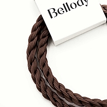 Gumka do włosów, mocha brown, 4 szt. - Bellody Original Hair Ties — Zdjęcie N3