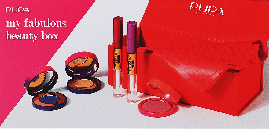 Zestaw - Pupa My Fabulous Beauty Box (eyeshadow/2x2,5g + lipstick/2x4ml + blush/4g) — Zdjęcie N1