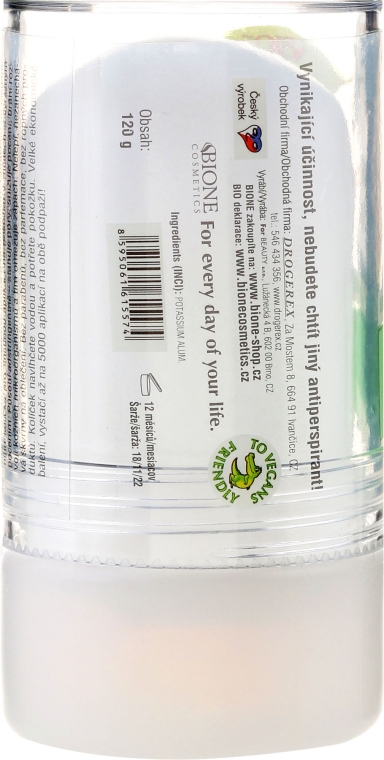 Kryształowy dezodorant-antyperspirant w kulce - Bione Cosmetics Deo Krystal Antiperspirant & Deodorant — Zdjęcie N2