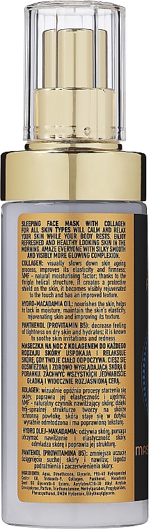 Maseczka do twarzy na noc z kolagenem - Vcee Sleeping Face Mask Collagen — Zdjęcie N2