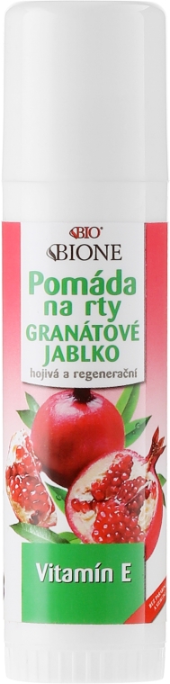 Nawilżająca pomadka do ust z granatem - Bione Cosmetics Pomegranate Lip Balm — фото N1