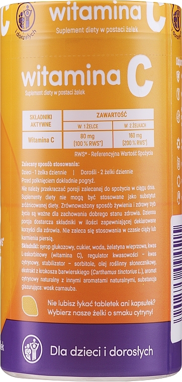 WYPRZEDAŻ Suplement diety w postaci żelek Witamina C - Noble Health Vitamin C * — Zdjęcie N2