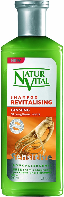 Rewitalizujący szampon do włosów Żeń-szeń - Natur Vital Revitalizing Sensitive Ginseng Shampoo — Zdjęcie N1