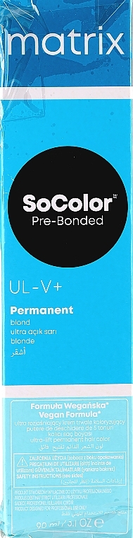 PRZECENA! Rozjaśniająca farba do włosów - Matrix Socolor Ultra Blonde Ultra-Lift Permanent Cream Color * — Zdjęcie N4
