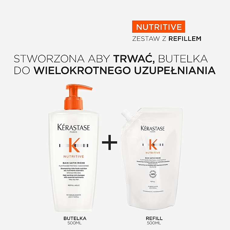 Szampon do włosów suchych i wrażliwych - Kerastase Nutritive Bain Satin Riche Shampoo — Zdjęcie N6