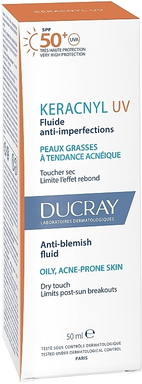 Fluid przeciw niedoskonałościom do twarzy - Ducray Keracnyl UV Anti Blemish Fluid SPF50+ — Zdjęcie N3