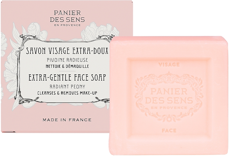 Bardzo delikatne mydło do twarzy - Panier des Sens Radiant Peony Extra-Gentle Face Soap — Zdjęcie N1